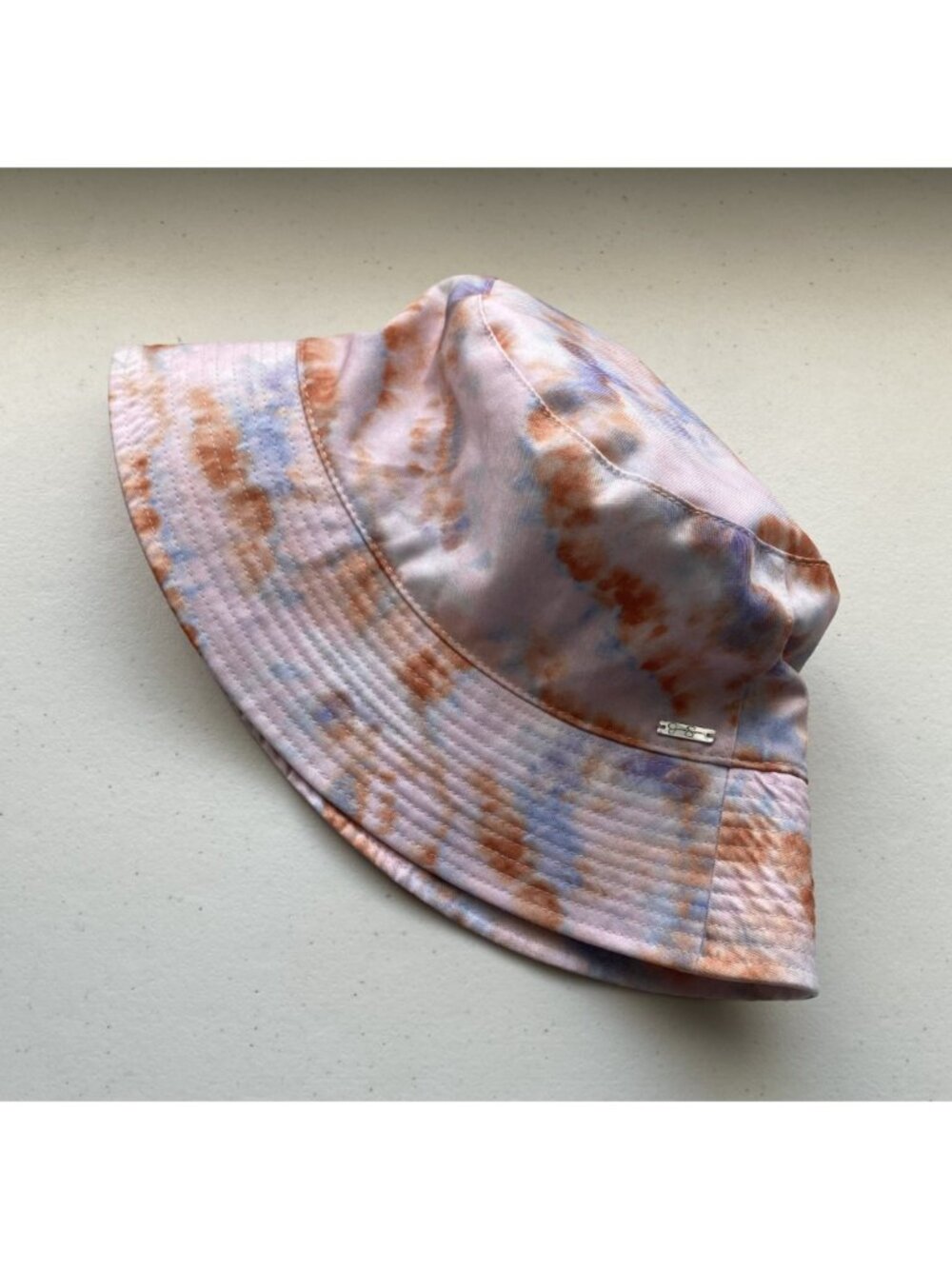 Tie Dye Orange Blue Bucket Hat Jessica Simpson Sun Cap Hat One Size